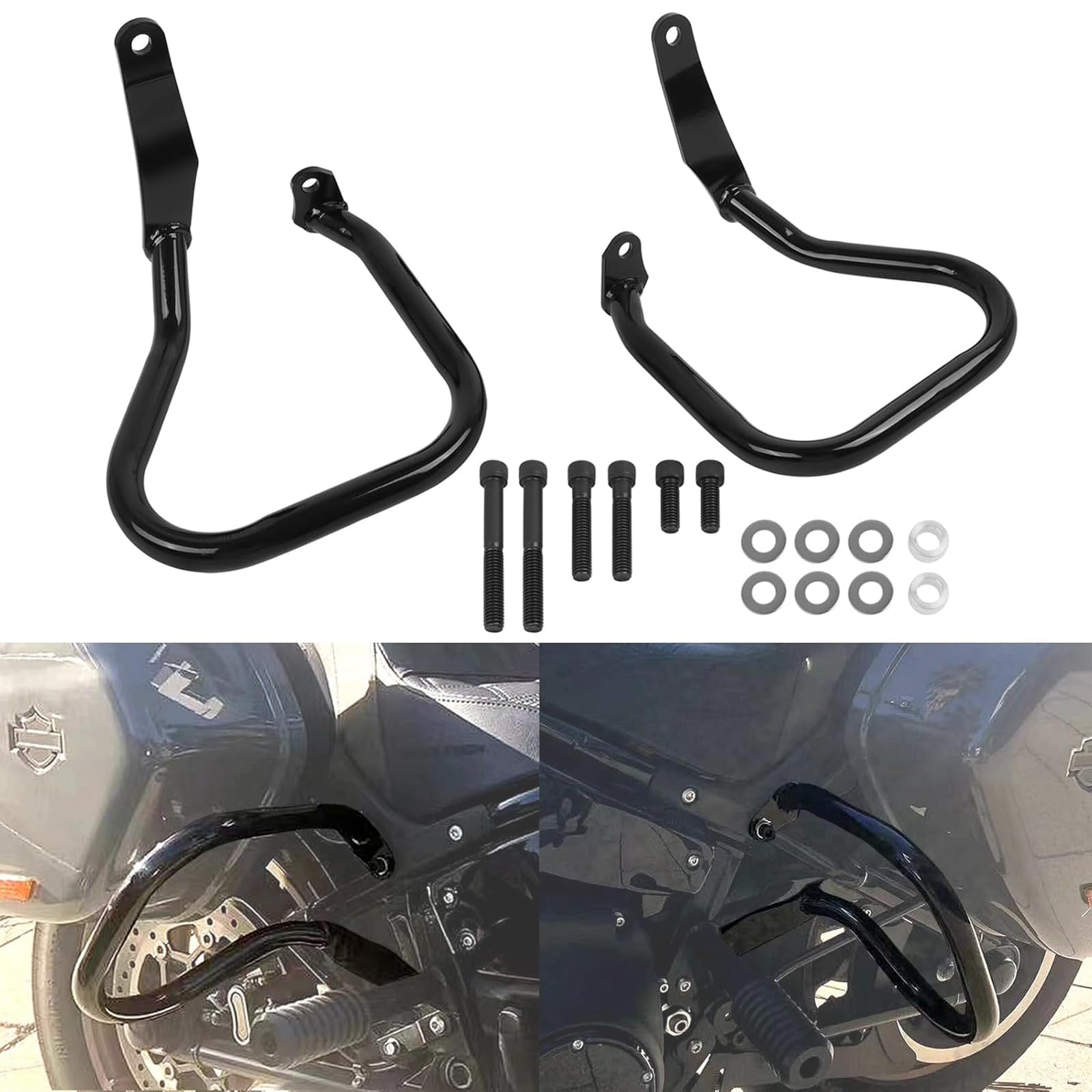 Amazon.com: LOOBOR Saddlebag Guards Rear Crash Bars Replacement