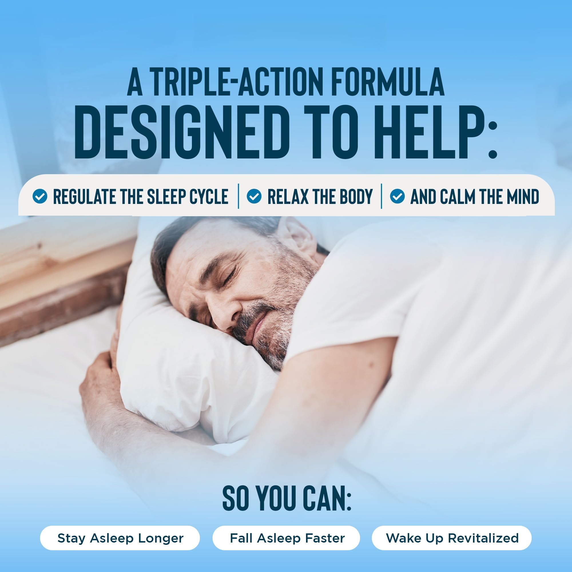 Aiuto per il sonno per adulti di 30 giorni, capsule per il sonno che non creano dipendenza, senza farmaci, antistress (60 capsule)