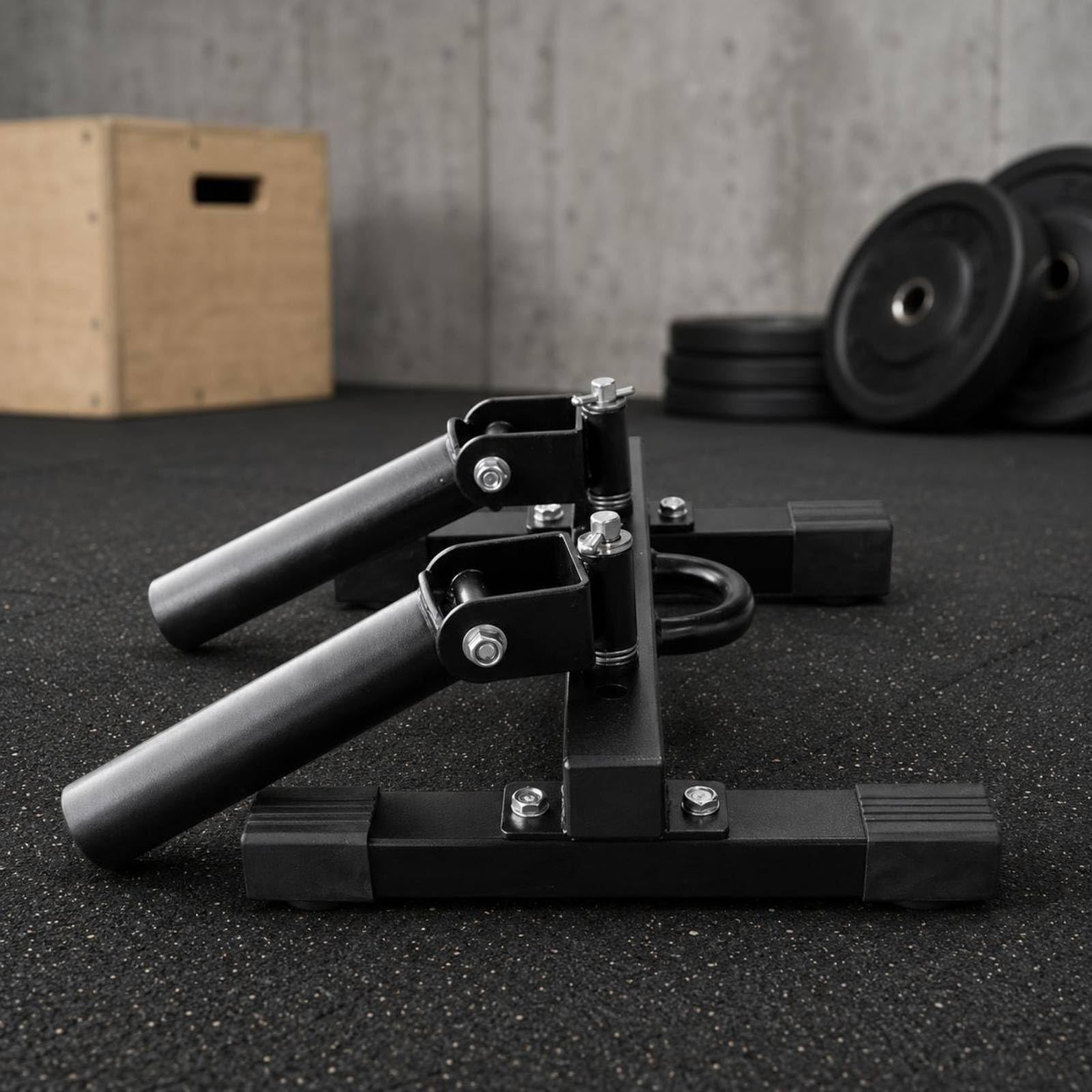 Fitness Training Bar Barra da Ginnastica Struttura Saldata Tubo Centrale Supporto Verticale Impugnature Ergonomiche Base Stabile Rettangolare Adatto per Sport Sollevamento Pesi