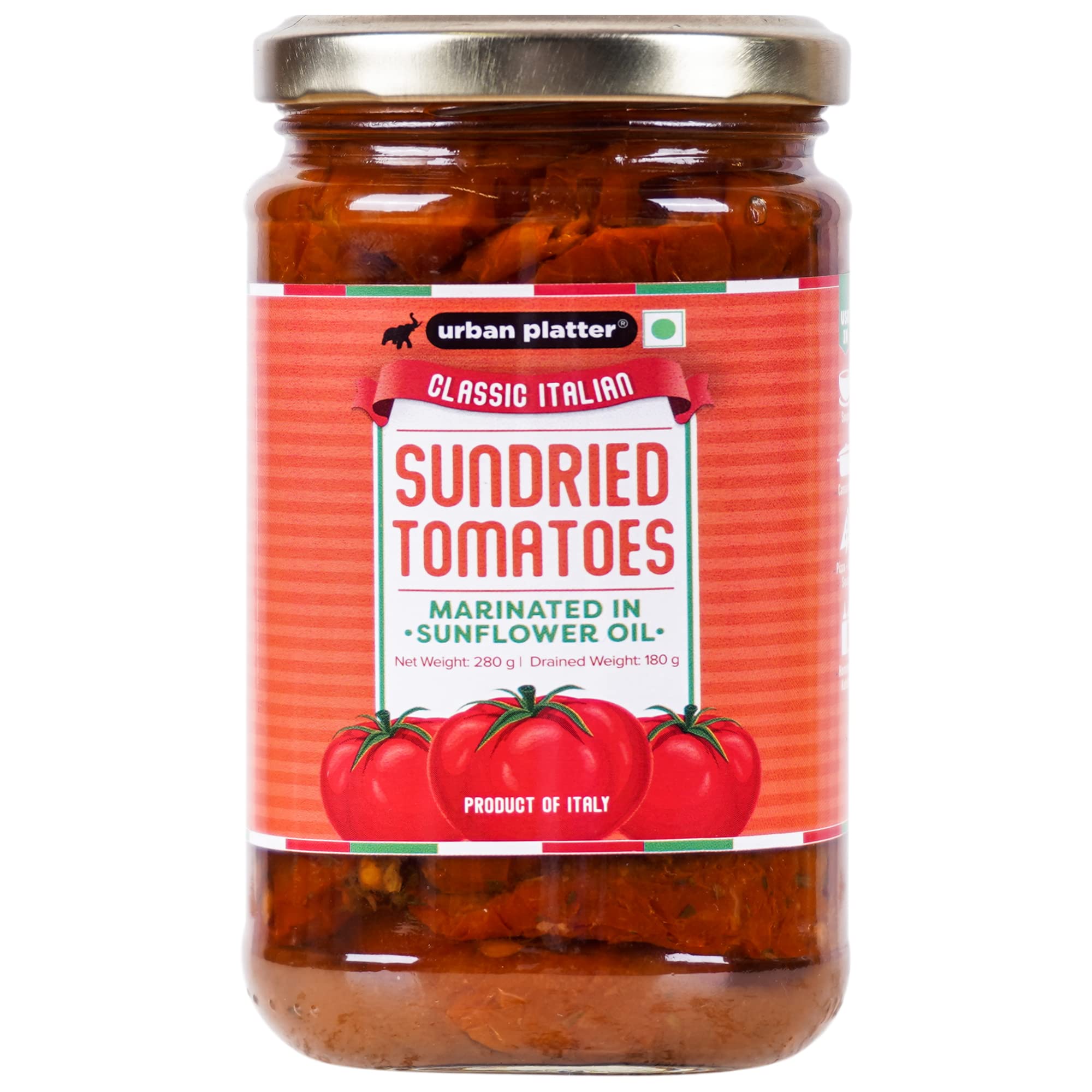 Urban Platter Classic Italian Sun Dried Tomatoes (Marinated in Sunflower Oil), 280g (B0BG26H2WD) Amazon Price History, Amazon Price Tracker