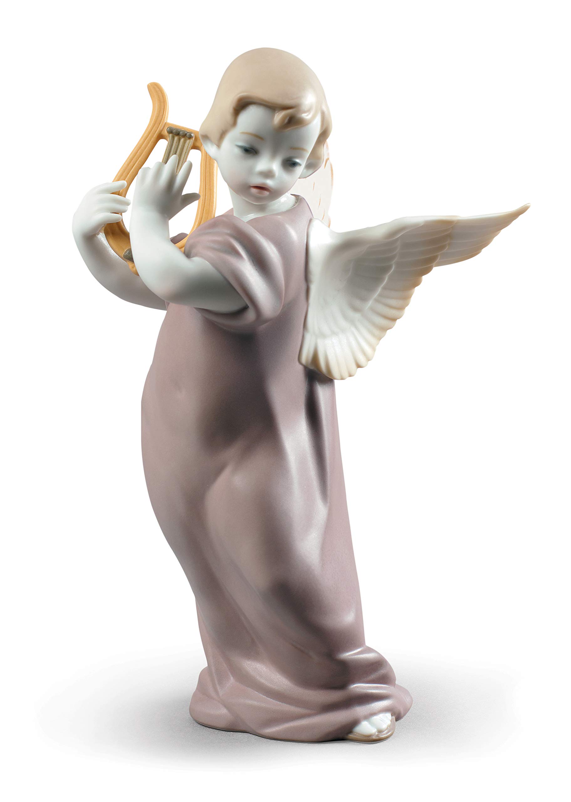 Amazon.com: LLADRÓ Angel with Lyre Figurine. Porcelain Angel