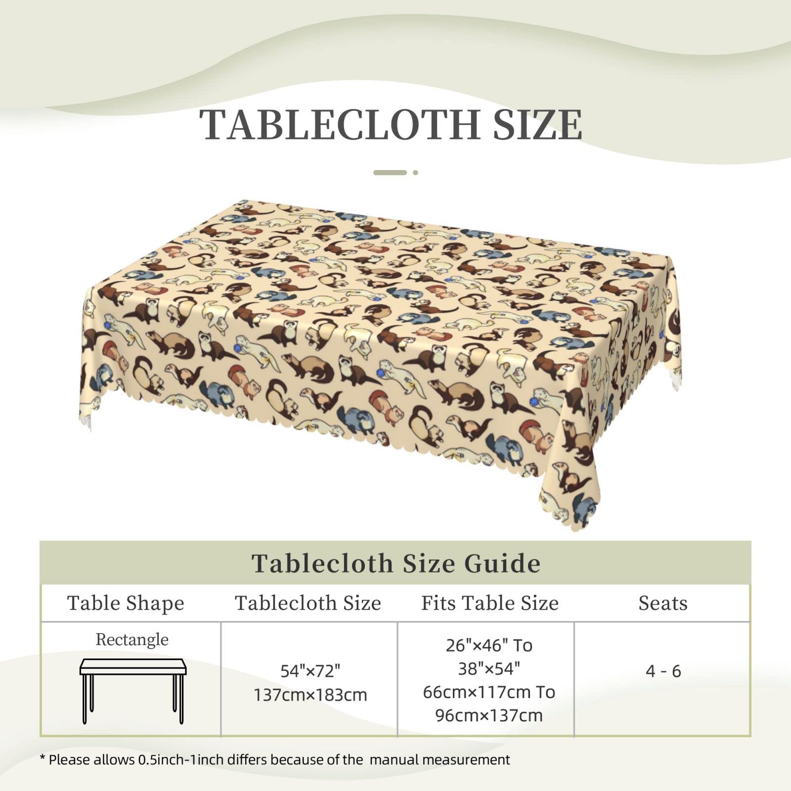 DWCN Nappe Carrée - Nappe Lavable En Polyester Imperméable Pour Table