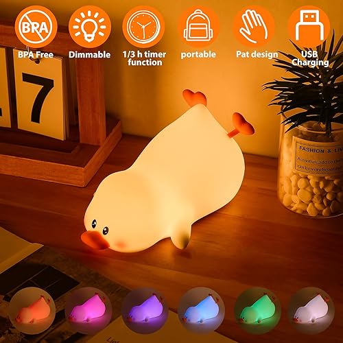 Miniatura 27 de ZKLiLi Luz nocturna, lindas luces de guardería para gatos, lámpara recargable por USB, luz nocturna, regalo de cumpleaños, Navidad, con blanco