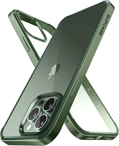 SUPCASE Funda para iPhone 13 Pro Max (borde de escarabajo de unicornio), protección de grado militar antiarañazos marco delgado transparente a
