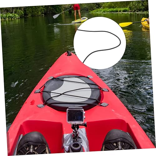Miniatura 5 de Kisangel 2 rollos de cuerda elástica elástica para kayak, correas para zapatos, correas redondas de lona, cordón elástico resistente, cordones