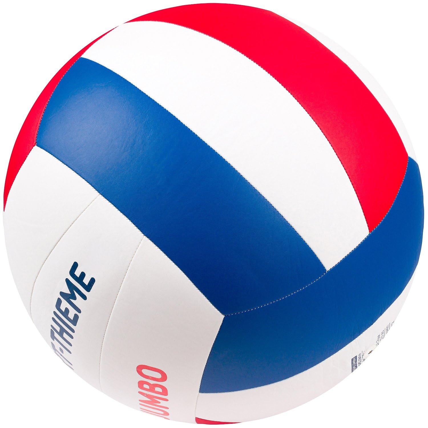 Sport-Thieme Riesen-Volleyball Jumbo | Leichter, großer, handgenähter Zeitlupenball | ø 43 cm | 315 g | Für Volleyball-Training, Völkerball, Teamspiele | Kunstleder | Blau, Rot, Weiß