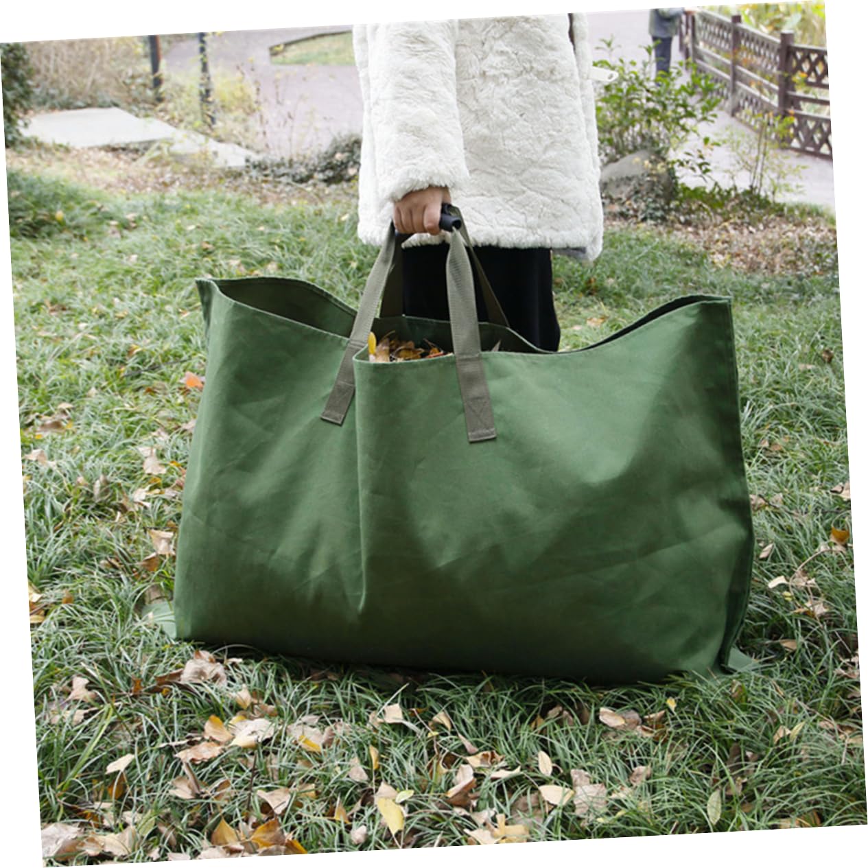 Kisangel Bolsa Para Guardar De Jardín Grande Plegable De Material Para Jardinería Recolector De Caídas Contenedor Portátil De Desechos De Jardín