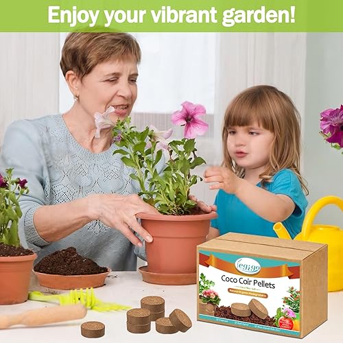 Miniatura 7 de Legigo 100 pellets de fibra de coco orgánico de 1.969 in para plantas, tierra comprimida de coco para macetas, pellets de fibra de coco para