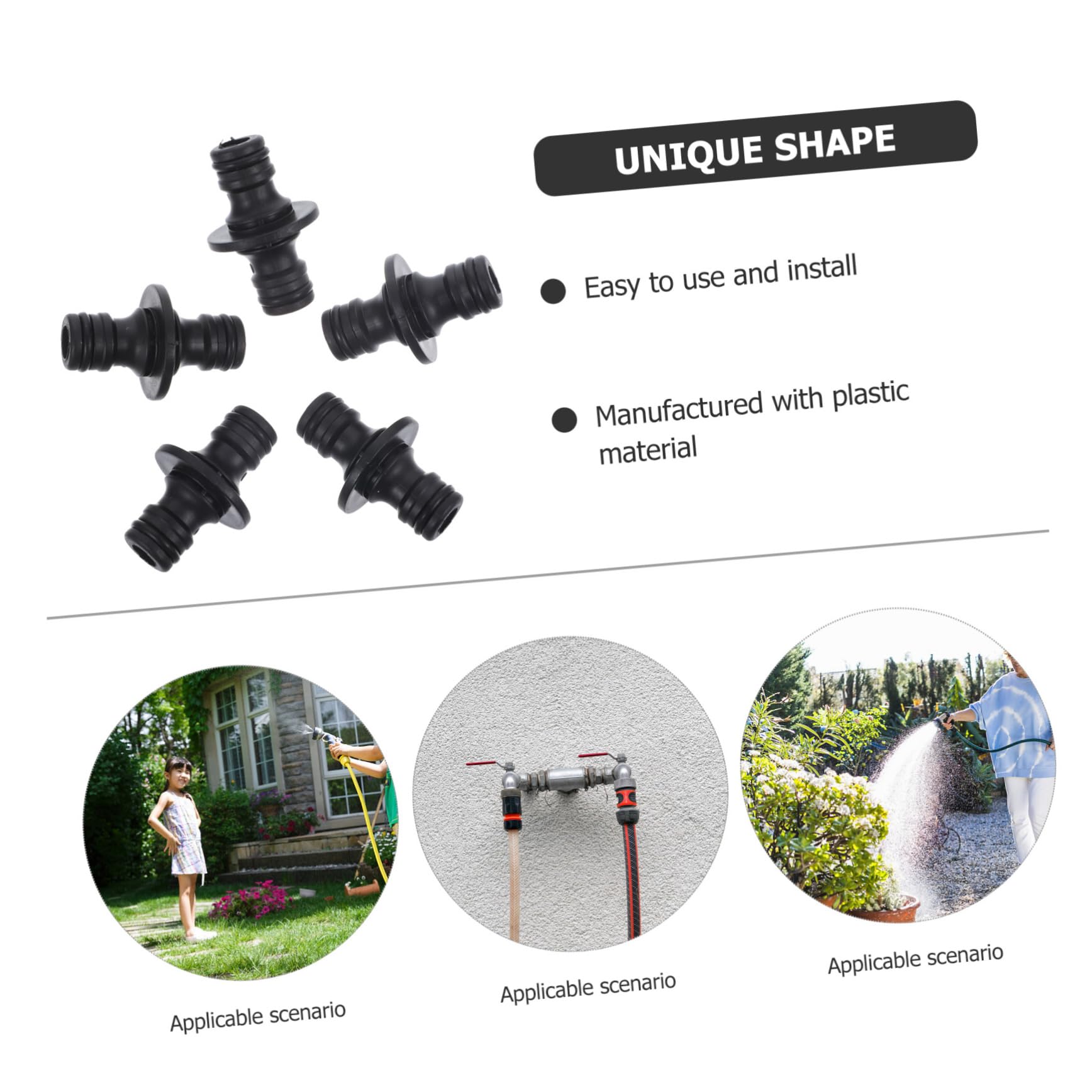 Mikikit 5 Set Adattatori per Raccordi per Irrigazione Connettori per Estensione E Giardinaggio Facile Installazione per Irrigazione Lavaggio Auto E Hobbistica 25 Pezzi*5