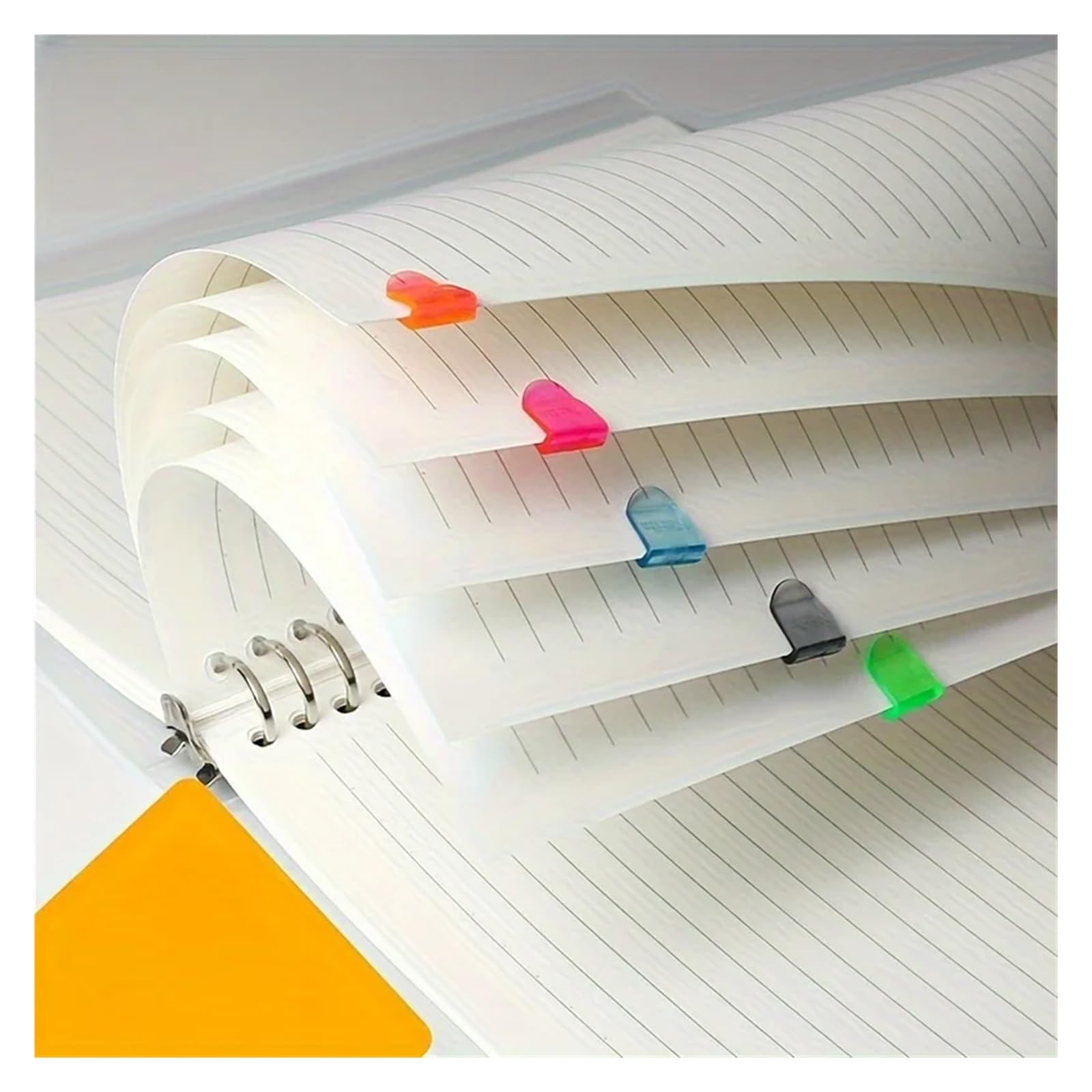 Plastikowe klipsy do papieru 120 szt. małych kolorowych plastikowych spinaczy do zakładek – markery do notatników, dekoracja zakładek, organizery na papier biurowy
