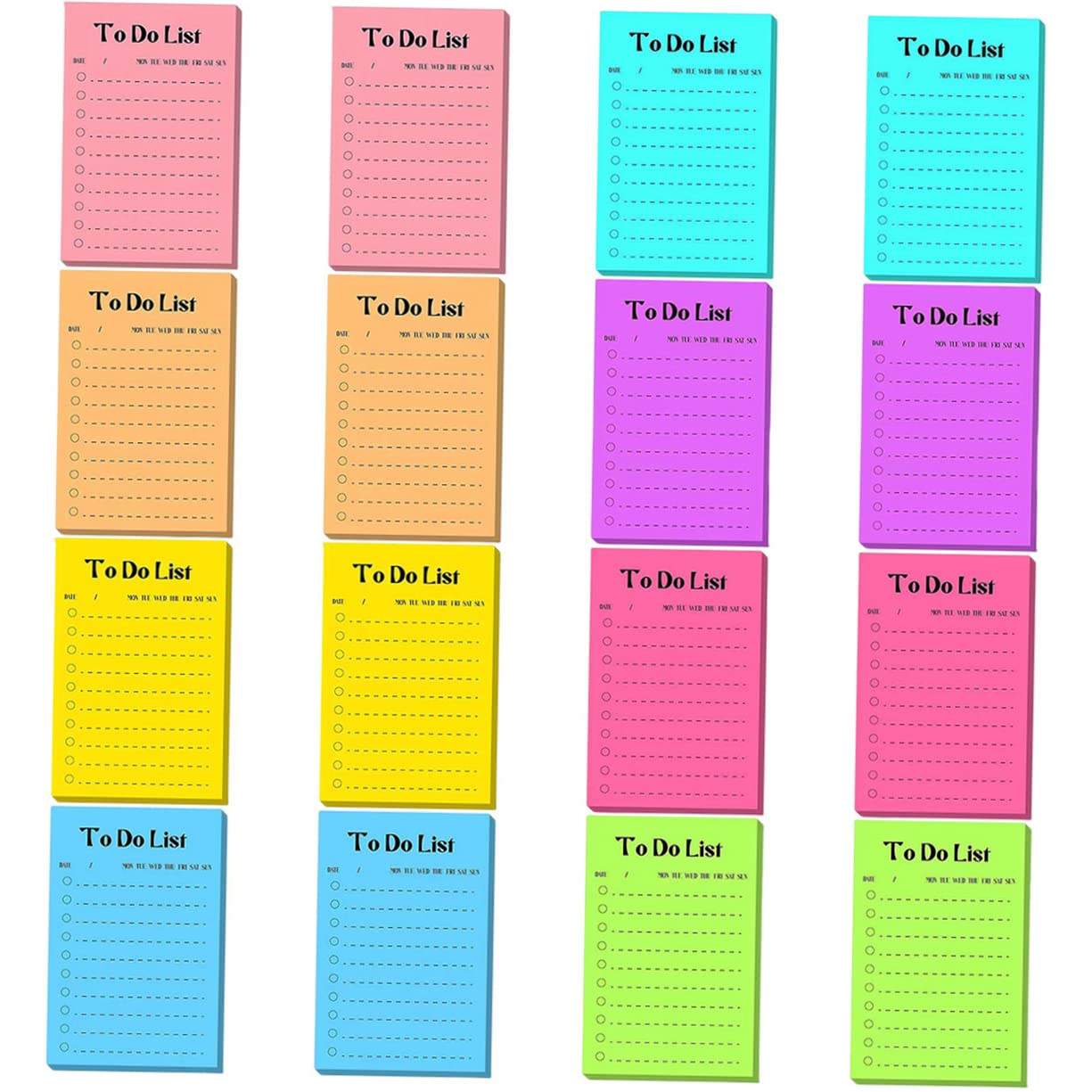Ciieeo Notas Adhesivas de Papel Fluorescente Blocs de Notas Autoadhesivos Pegatinas para Escolares Accesorios para Blocs de Compactos para Planificación y Organización