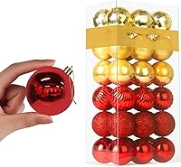 Vista 36 de Esferas de Navidad plateadas grandes de 4 pulgadas, inastillables, adornos colgantes para árbol de Navidad, cumpleaños, Halloween, fiestas