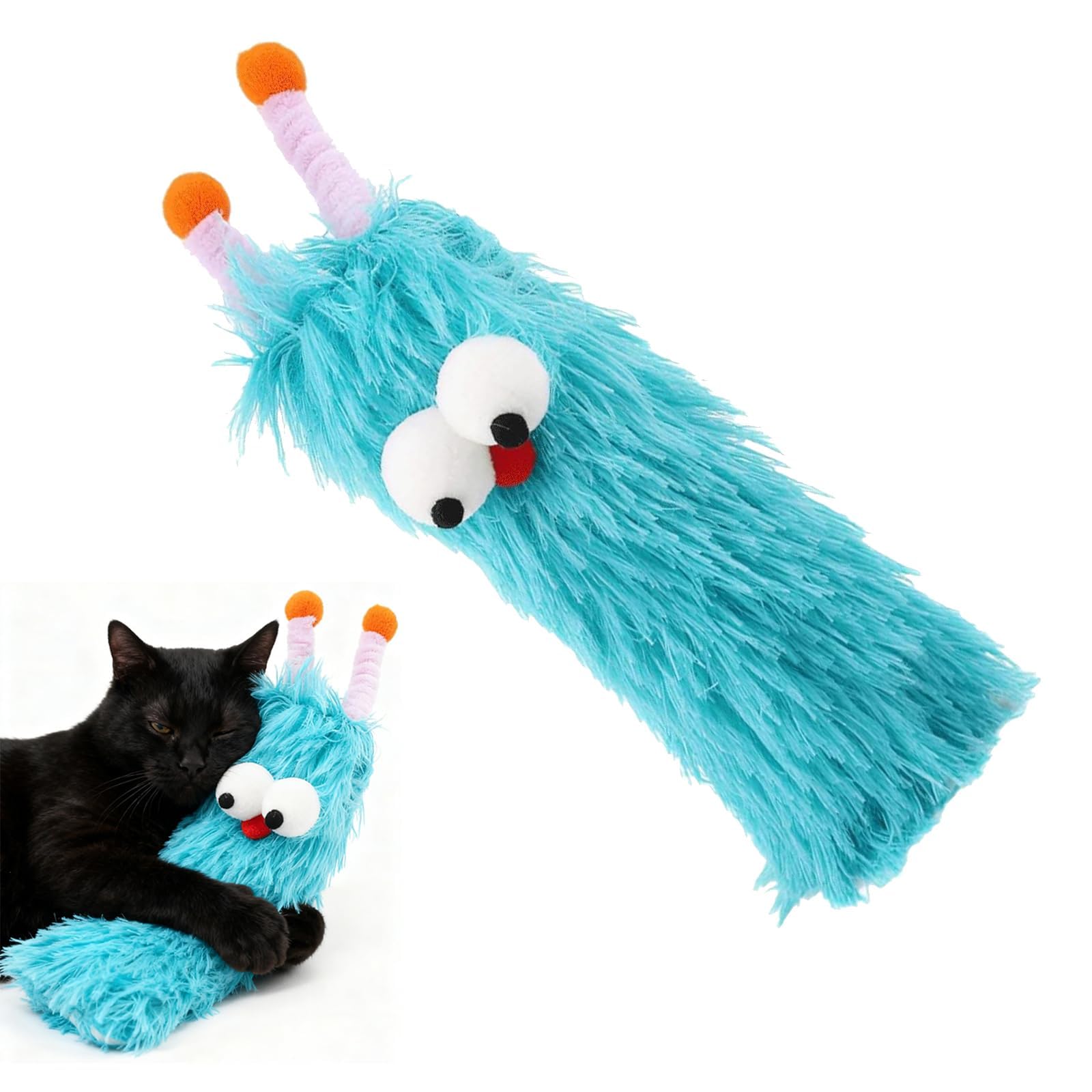 nuneoeuo 1 PCS Catnip Toys for Cats, Cat Toys Interactive for Indoor Cats Funny and Cute Pillows, Interactive Pillow Bite Resistant Plush Monster Kitten Toy for Cat Indoor Play
