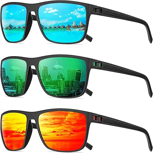 Miniatura 21 de Gafas de sol polarizadas para hombre, anteojos de sol polarizados con protección UV, lentes de sol ligeras para conducir, pescar, jugar al golf