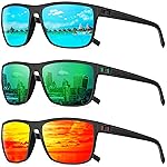 QALLY Polarized Sunglasses Men, Mens Sunglasses Polarized UV protection Lightweight Sun Glasses for Driving Fishing Golf