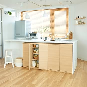 Amazon｜白井産業 カウンター下収納 ラック 扉タイプ キャビネット