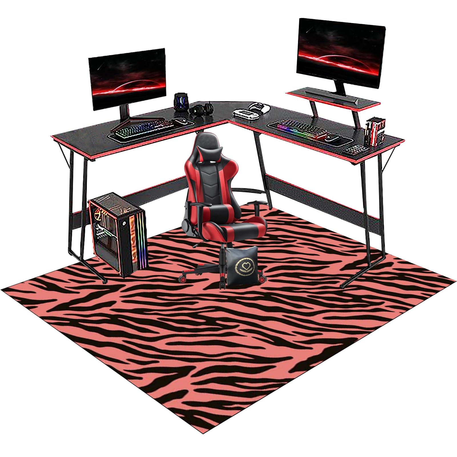Chair Mat for Hard Floor - Carpet Protector Chair Mat - Office Chair Mat Desks Mats Large - 150 x 180 cm Gaming Chair Mat for Carpet Floors - Floor Protector for Home Office Study Wooden Floors