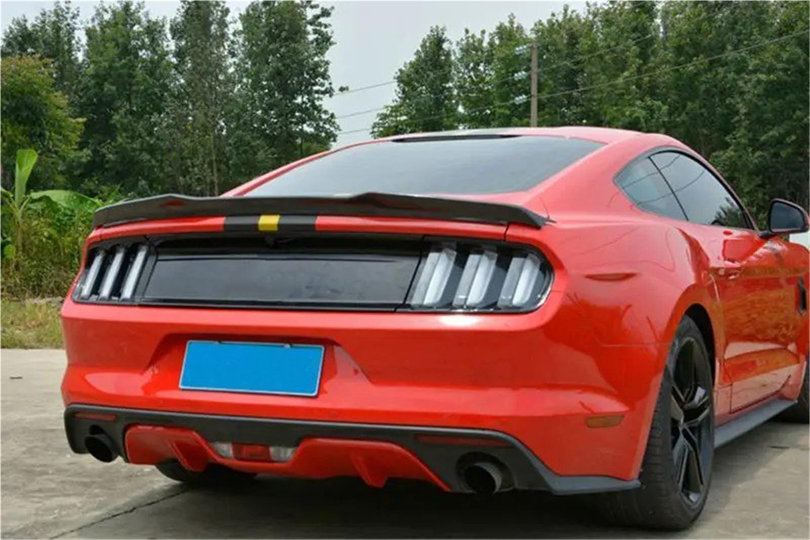 Dla Ford Dla Mustang Coupe 2015-2018 Spoiler Bagażnika Lotka Tylny Skrzydło Na Klapie Akcesoria Dekoracyjne Spojler Tylny Trunk Wing