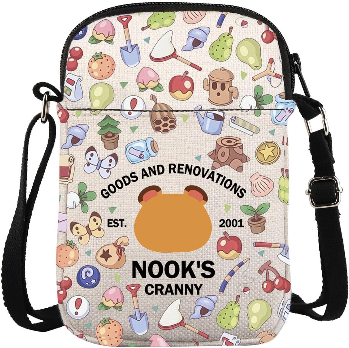 KUIYAI Cranny Crossbody Purse Bag ACNH Inspired Messenger Gamer Gift (CrannyCross)
