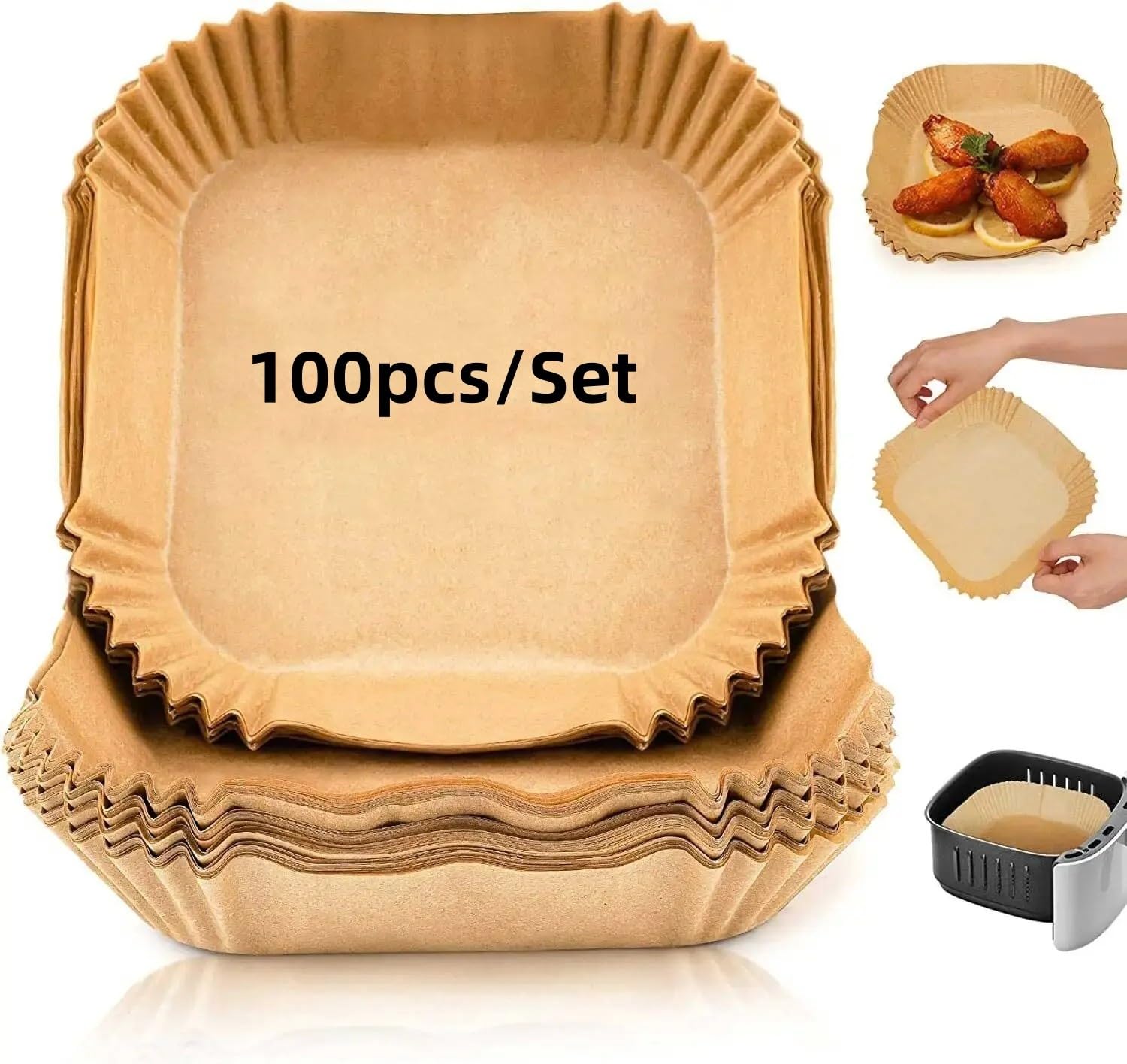 Jednorazowa Podkładka Papierowa | Nie wymaga czyszczenia z brudu, jest olejoodporny i wodoodporny, doskonale nadaje się do pieczenia(100pcs)