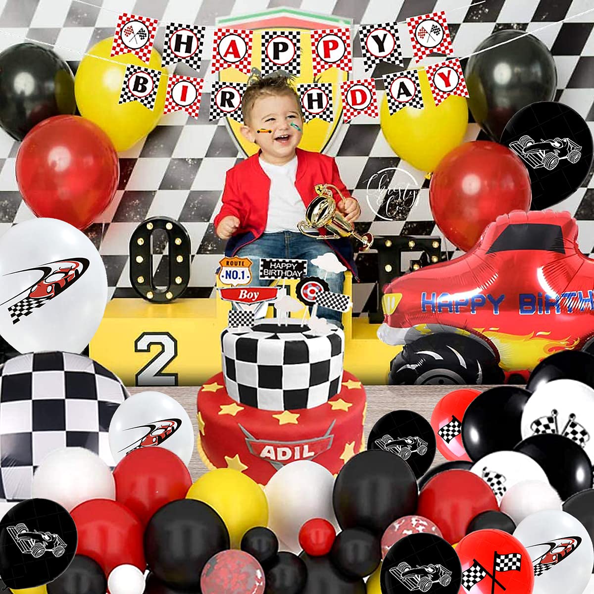 Rennwagen-Luftballons 42 Stück – 30,5 Cm, Latex, Für Geburtstagsdeko