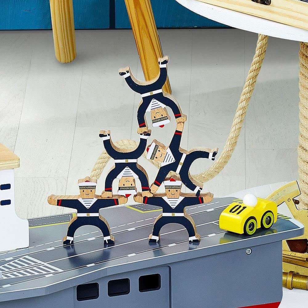 Vilac - Acrobat Sailors Wooden Balance Game, Children's Toys, Games for Kids 12 Pieces, Unisex, Medium - Image 2