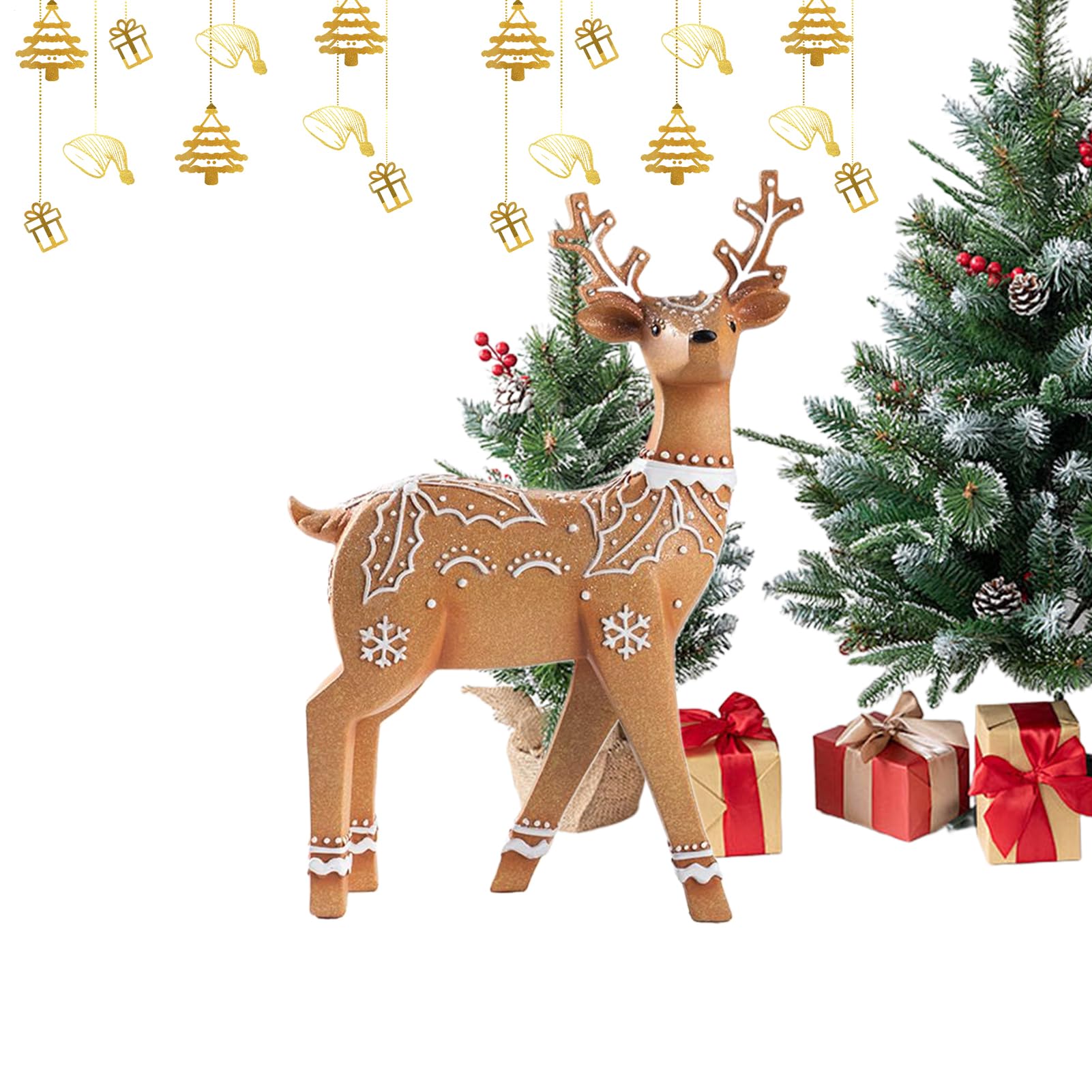 Elan de Noël scintillant pour étagère de salon et shooting photo en chambre d'enfant
