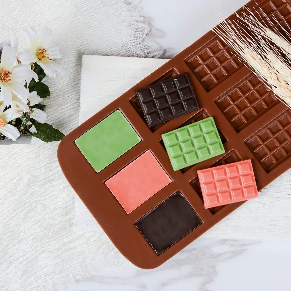 RKPM HOMES Silicone Chocolate Mold Candy Mold Jelly Ice Cube Tray Muffin Sugar Craft Fondant Mold Mould Cake Decorating Tools (12 Cavity Chocolate Mold) — Amazon image 4