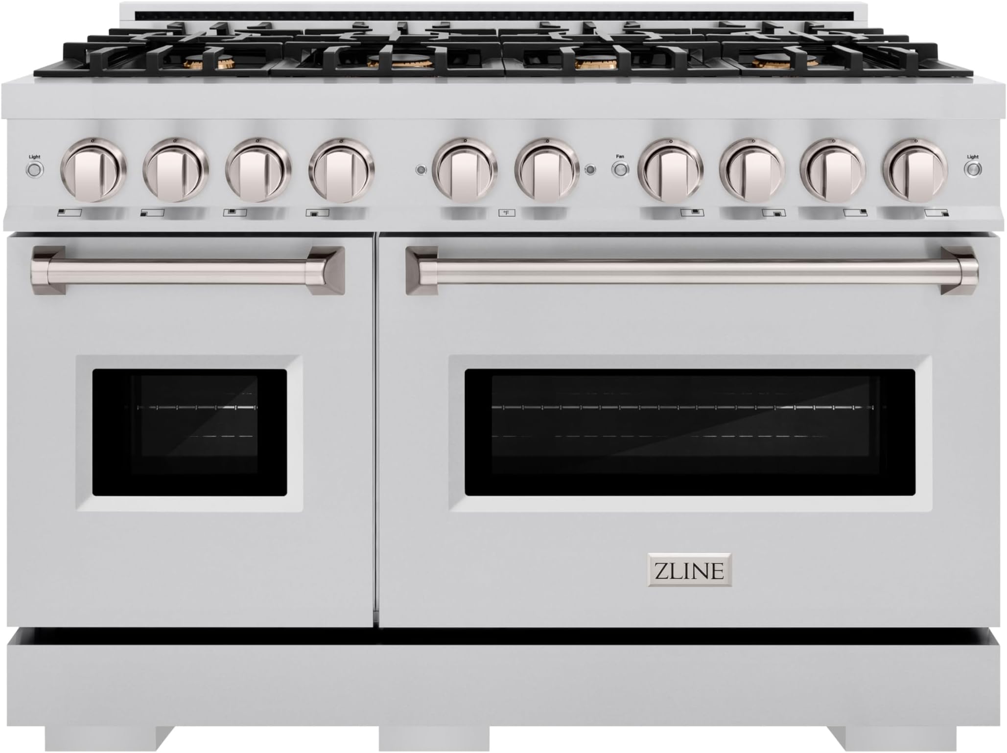 ZLINE 48 in. 6.7 cu. ft. Classic Double Oven Dual Fuel Range in Stainless Steel with 8 Brass Burners (CDR-BR-48)