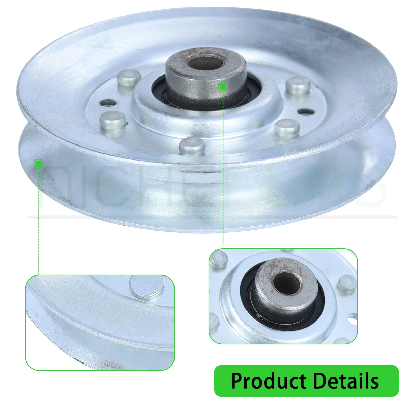 146763 Polea intermedia reemplaza 532173902,532146763, Oregon 34-318 para cortacésped Husqvarna AYP Craftsman Poulan de 46 pulgadas (1)