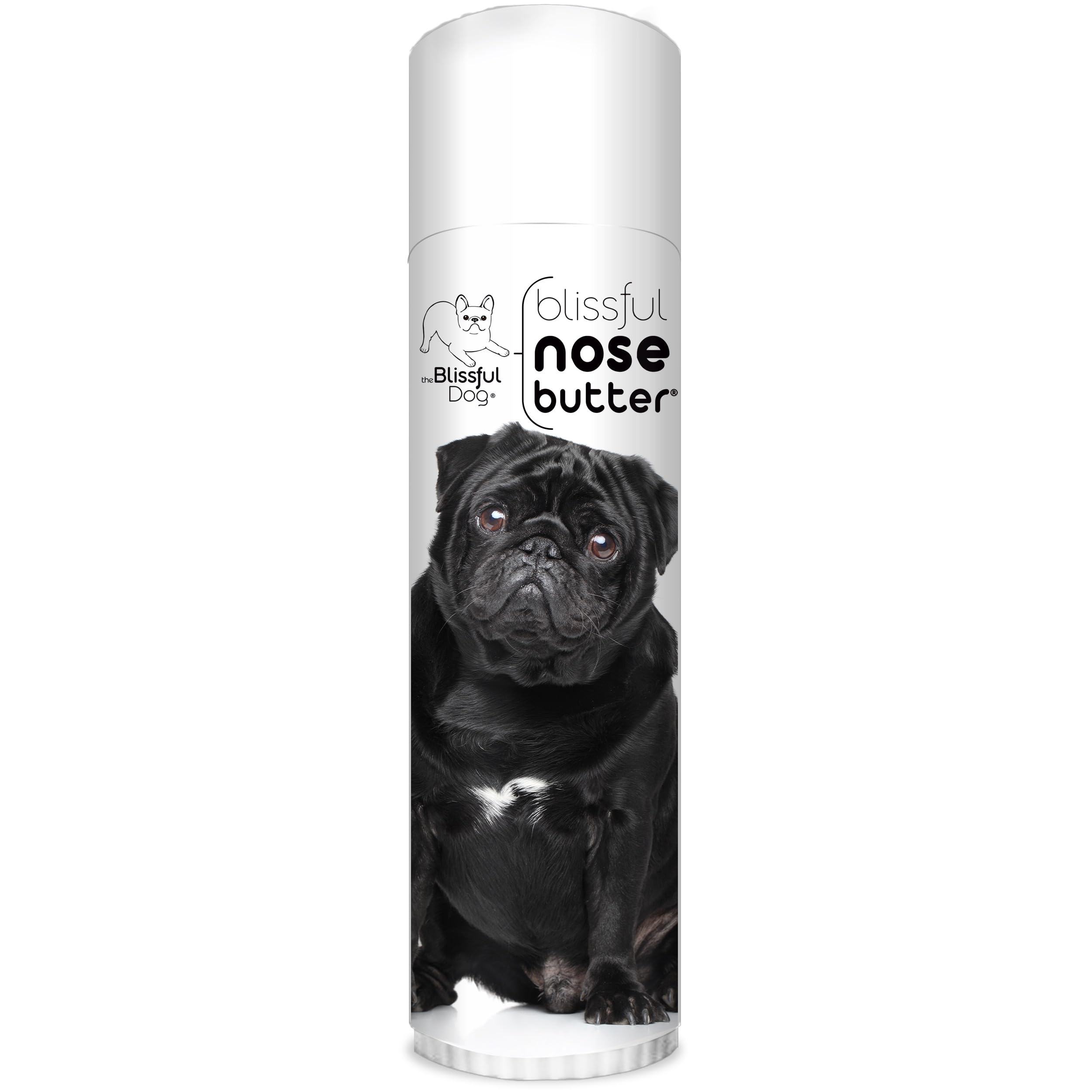 The Blissful Dog Black Pug Nose Butter for Dry, Cracked Skin, Lick-Safe Dog Nose Balm with Moisturizing Shea Butter, Almond, Olive, and Essential Oils, Pet Supplies, Uncented, 0.50 oz.