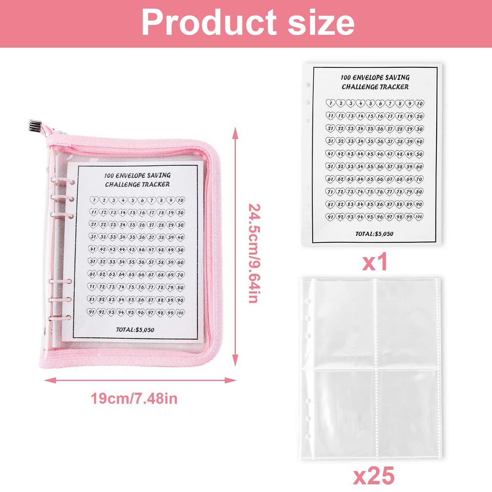 Organizzatore Budget In Pelle A5 Con 100 Buste - Sfida Risparmio, Planner Finanziario, Per Controllo Spese - Foto 5