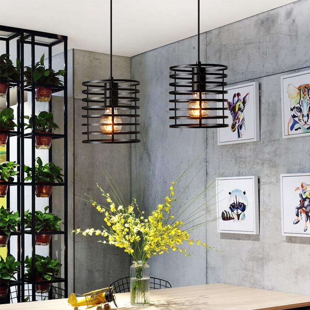 Lampadario Lampada Sospensione Vintage Metallo Retro Forma Gabbia Plafoniera Illuminazione Plafone per Soggiorno Cucina Camera Letto Ristorante Caffè | Leroy Merlin
