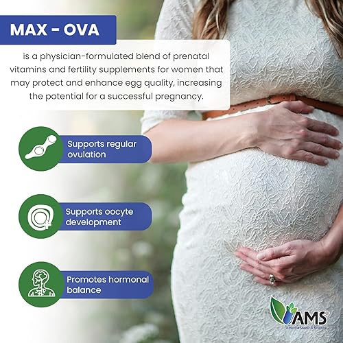Miniatura 4 de America Medic  Science OVA-Max - Cápsulas de fertilidad femenina mejoran la calidad de embriones 120