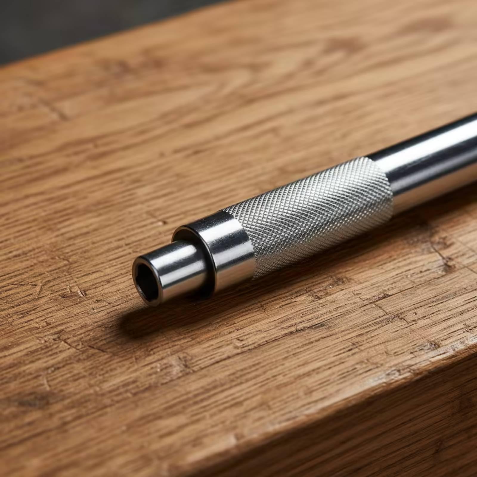 Llave Dinamométrica Manual Barra Extensora para Vaso Alcance a Profundidad Superficie Texturizada Acero Cromo Vanadio Acople 1/2 Pulgadas Adecuada