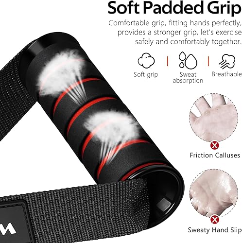 Miniatura 5 de WALITO Asas de ejercicio, accesorios de máquina de cable de repuesto para equipos de gimnasio en casa, sistema de poleas, pilates, bandas de