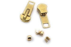 #10 Heavy Duty YKK Brass Jacket Zipper Sliders with Top Stops Included...