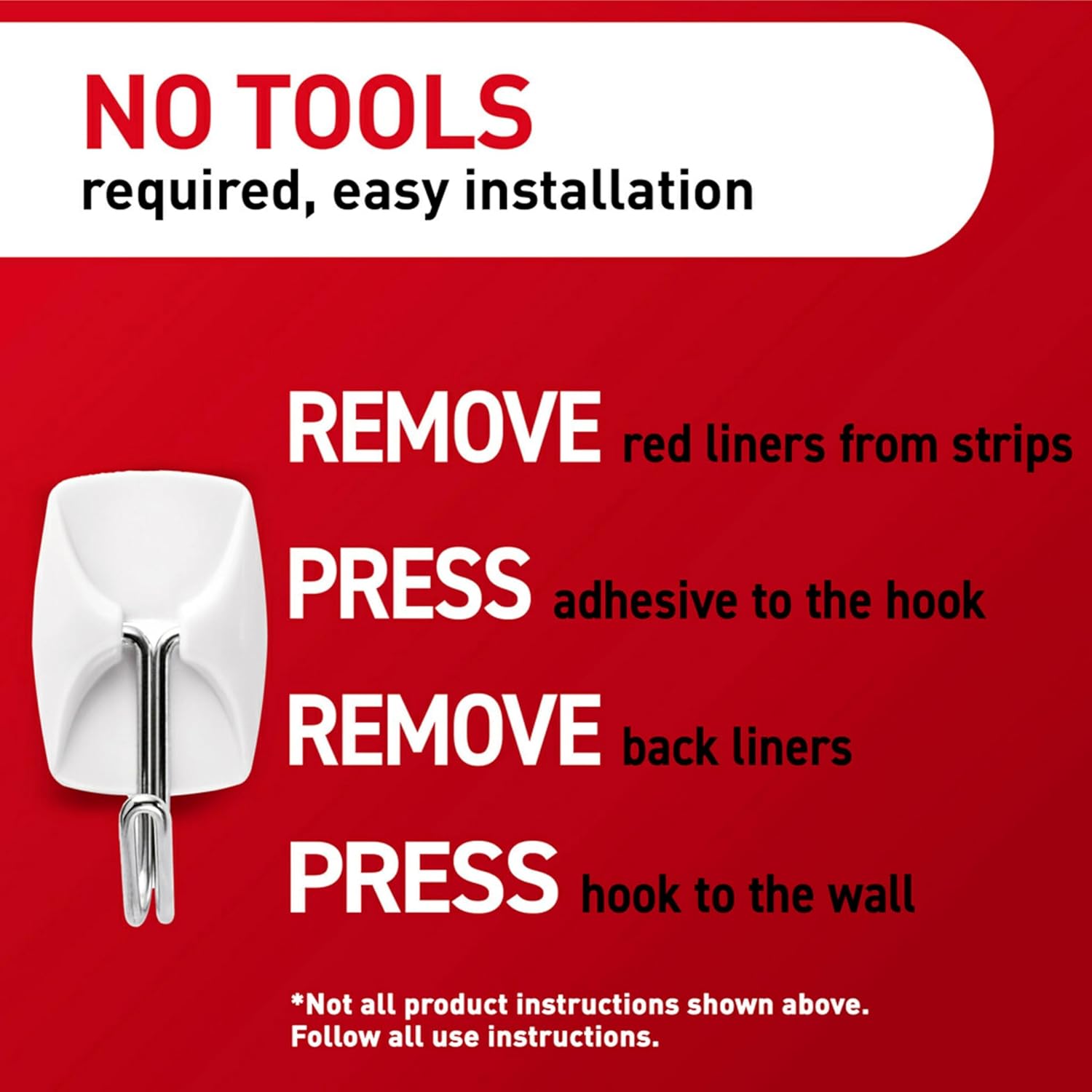 Command Small Wire Toggle Hooks, 28 Hooks and 32 Strips, Damage-Free Hanging Wall Hooks with Adhesive Strips, No Tools Adhesive Hooks for Hanging, Organization and Storage (Pack of 12)