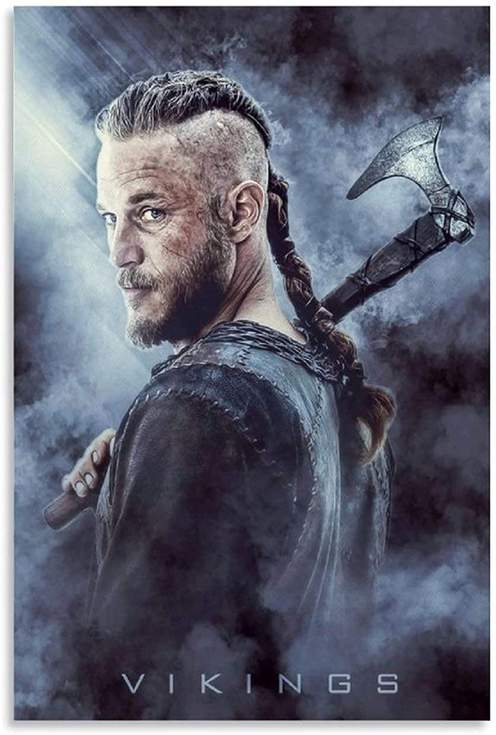 ERUZO DIY 5D Diamond Painting Crystal Rhinestone Painting Vikings Ragnar Lothbrok American Pop TV Series Embroidery Pictures Art Crafts for Adults,40x50cm