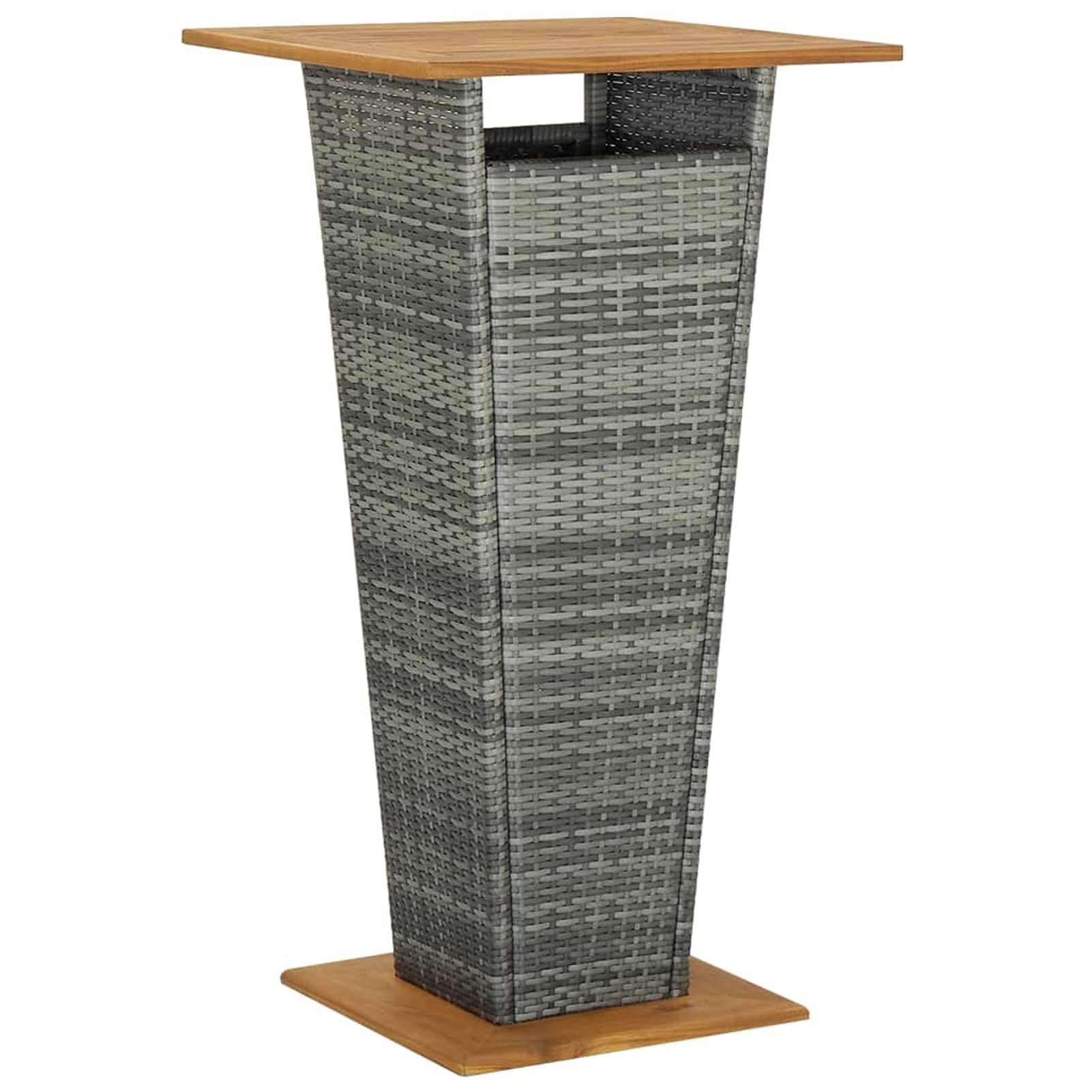 Ensemble de Bar Ensemble de Bar de Jardin Salon de Jardin Exterieur Salon Jardin Ensemble de Bar de Jardin 5 pcs et Coussins Résine tressée Gris Co