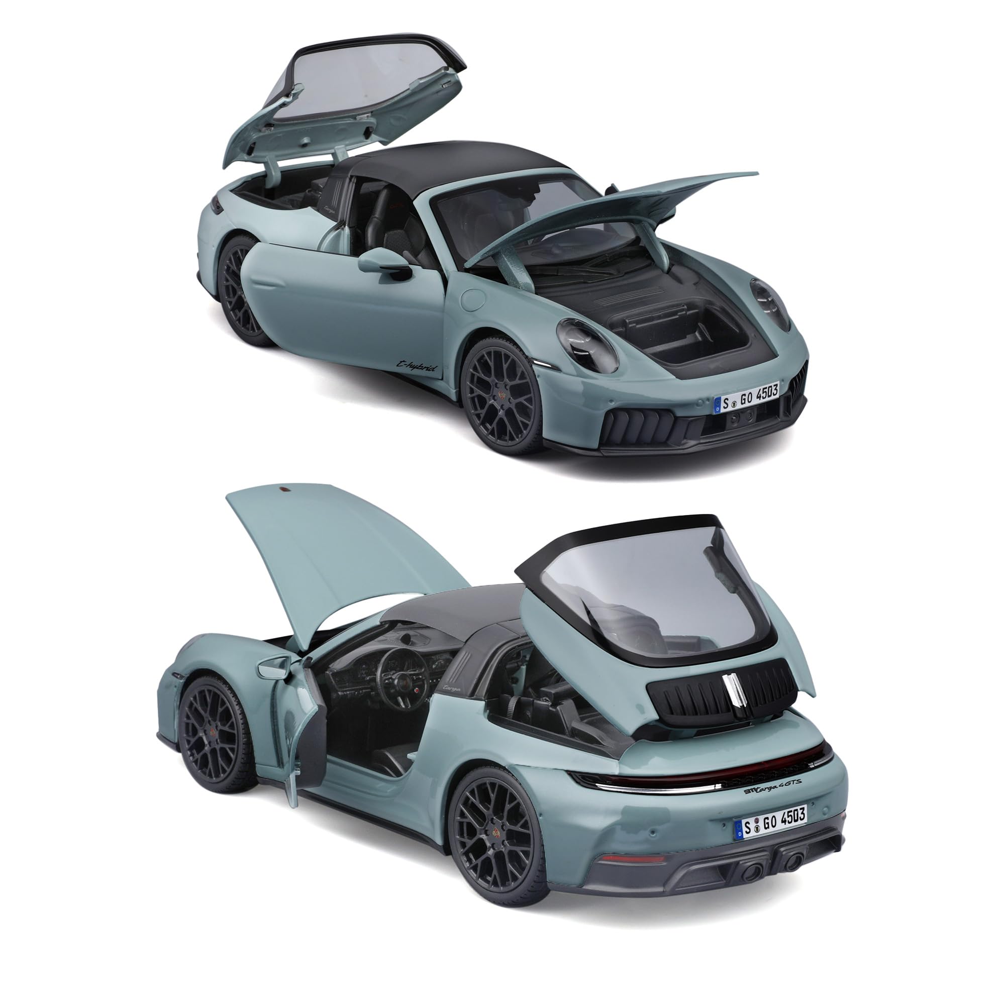 マイスト　ポルシェ911 タルガ Maisto Porsche 911 Targa 4 GTS Hybrid, Metallic-grün (2025