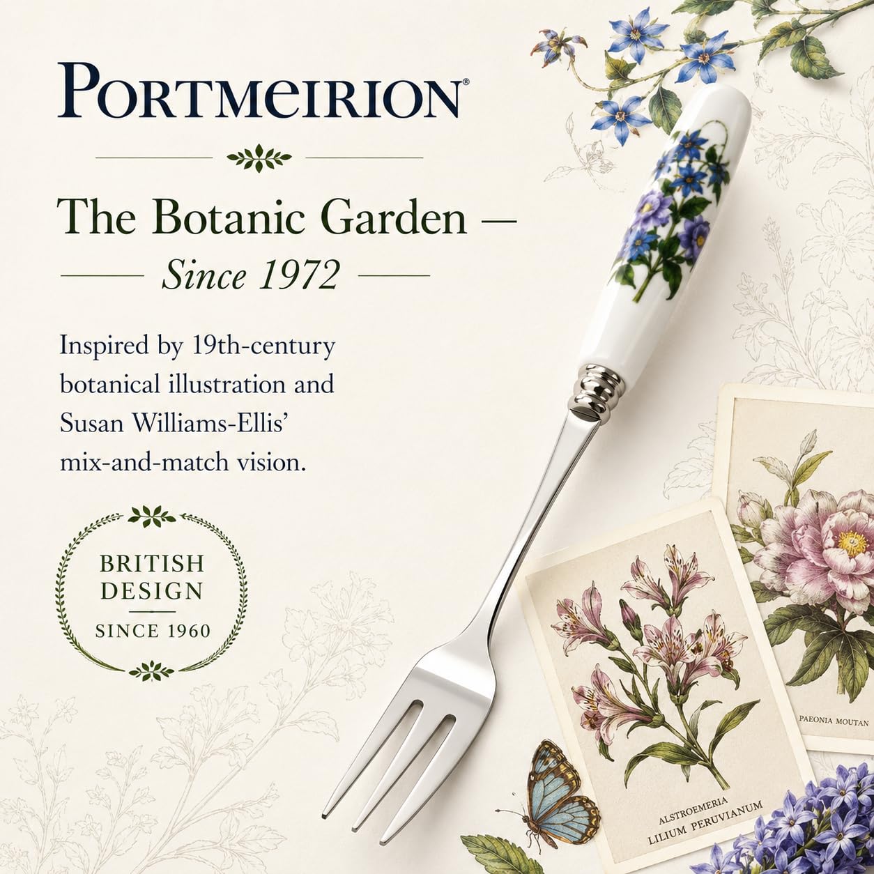 Portmeirion Botanic Garden Pastry Forks - Set of 6 -8