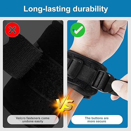 Miniatura 2 de Restricciones de manos y pies de cama médica, amarres pegados, restricciones de cama de 60 pulgadas para tamaño queen, lazos para pacientes con