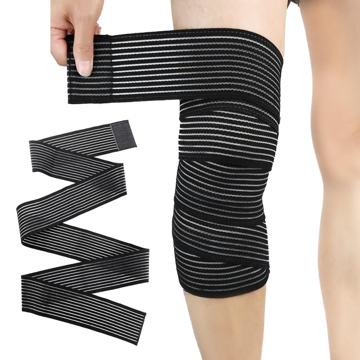 1Pc Thigh Support Compression Bandage Brace Wrap for Men and Women, Elastic Calf Compression Bandage Leg Compression Sleeve for Legs Pain Relief, Plantar Fasciitis, Stabilising Ligaments