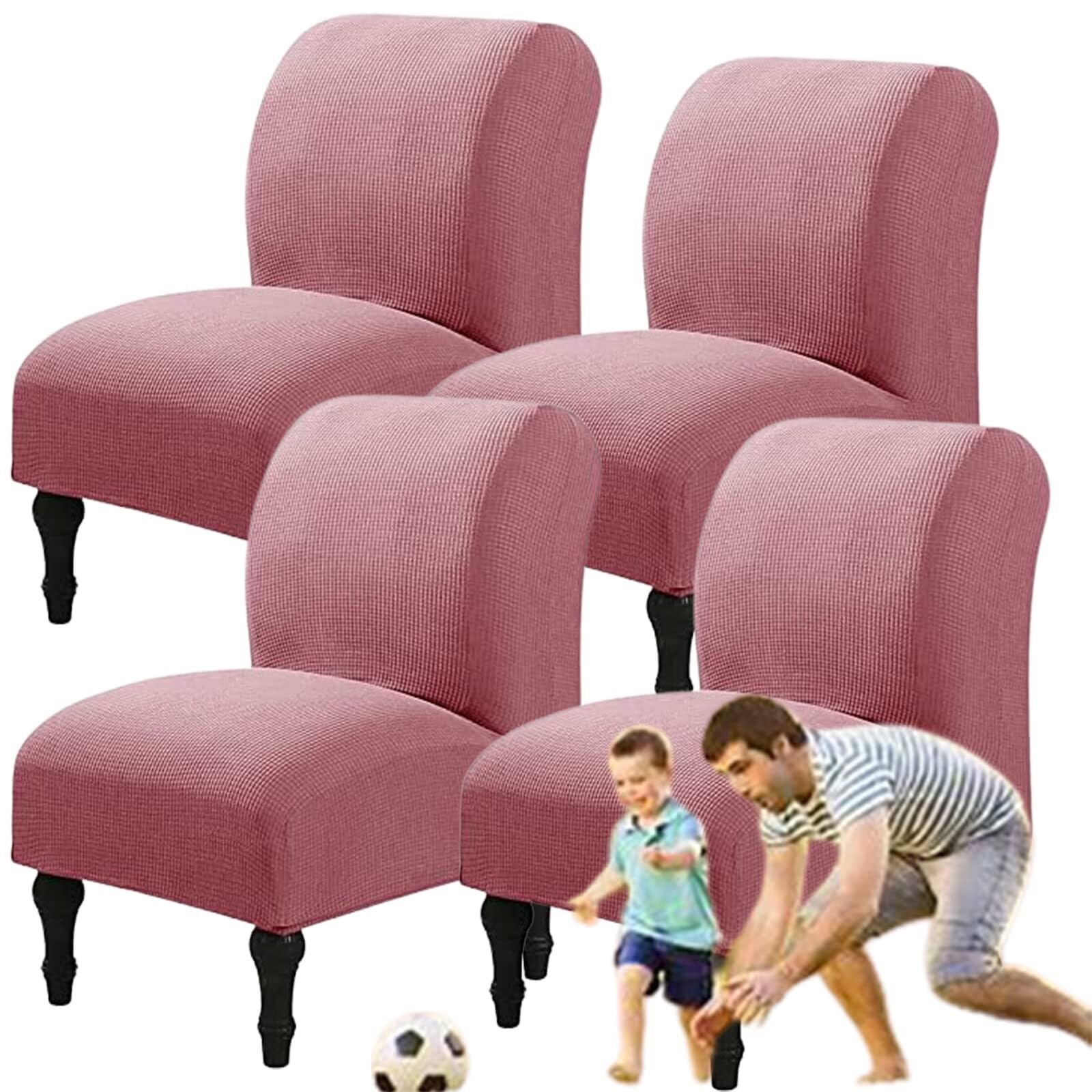 NMVAWIPT Armless Accent Chair Covers, Polyester+Spandex Stretch Slipcover, Removable Furniture Protector, For Home Hotel(20#,4pcs)