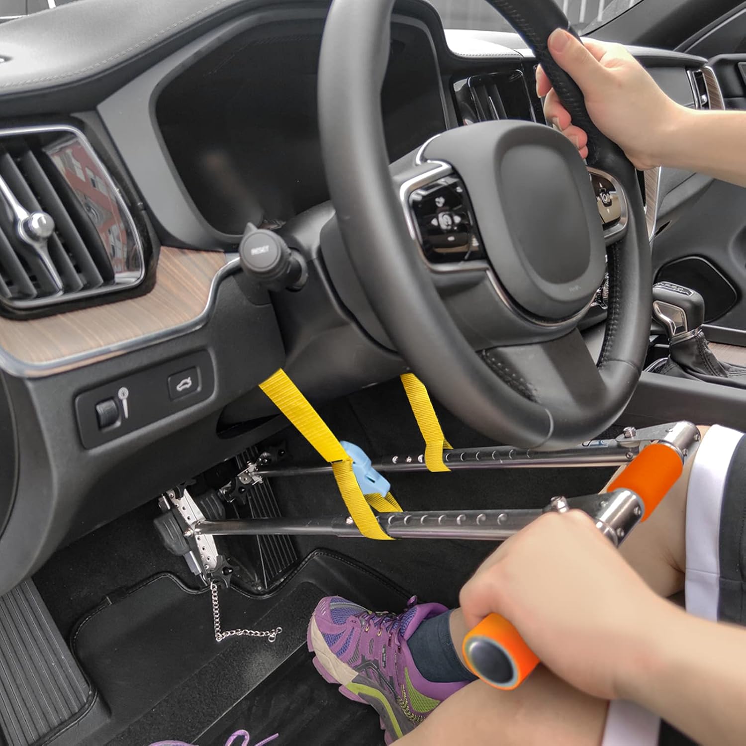 GanFindX Portable Car Hand Controls for Disabled Drivers, Handicap Driving Hand Controlled Drive Assist for Injured, Car Driving Aids