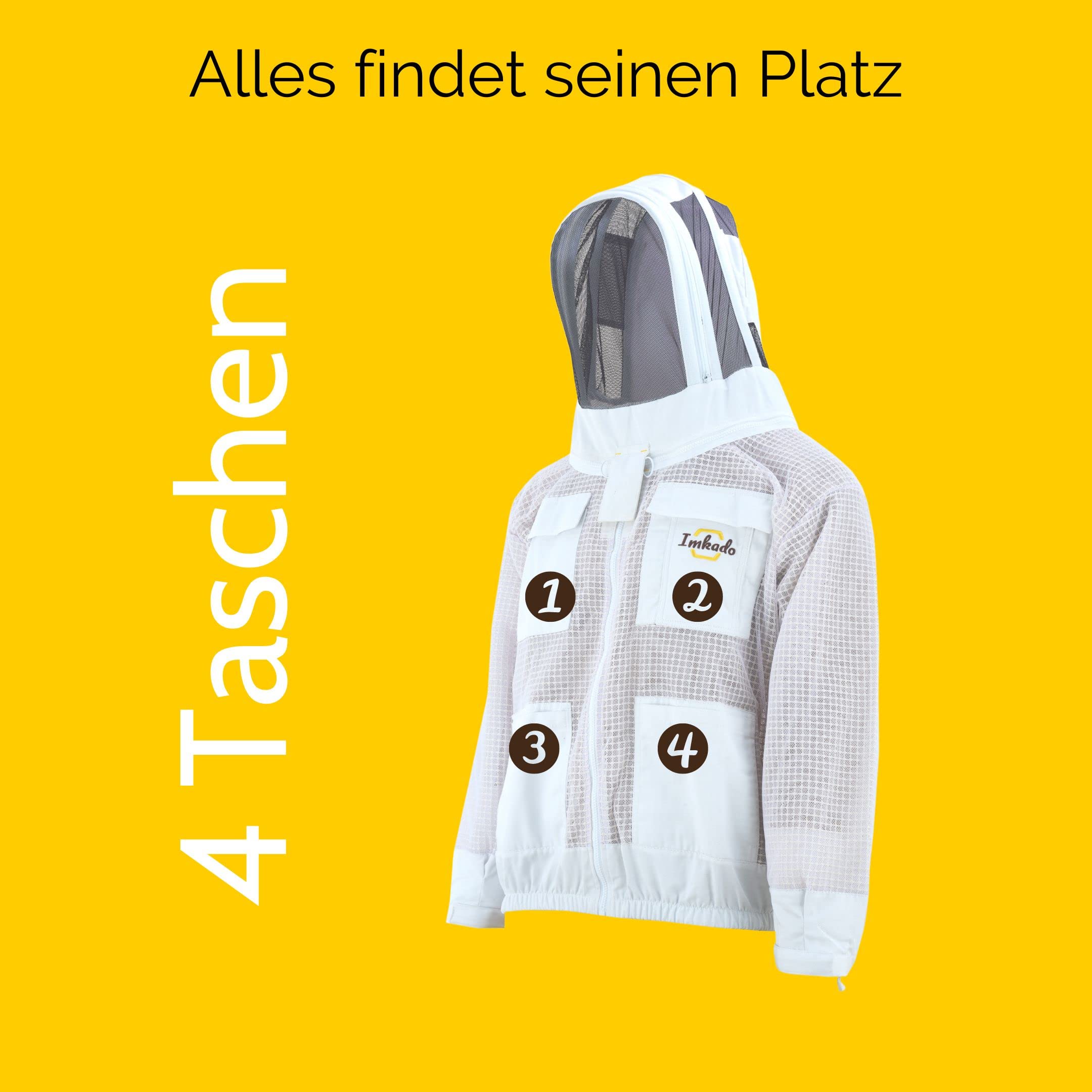 Atmungsaktive Imkerjacke Fechtschleier / XXL