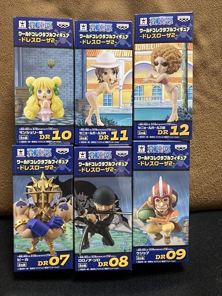 Amazon 6種セット ワンピース ワールドコレクタブルフィギュア ドレスローザ2 ワーコレピーカセニョールガールズa B ゾロ フィギュア ドール 通販