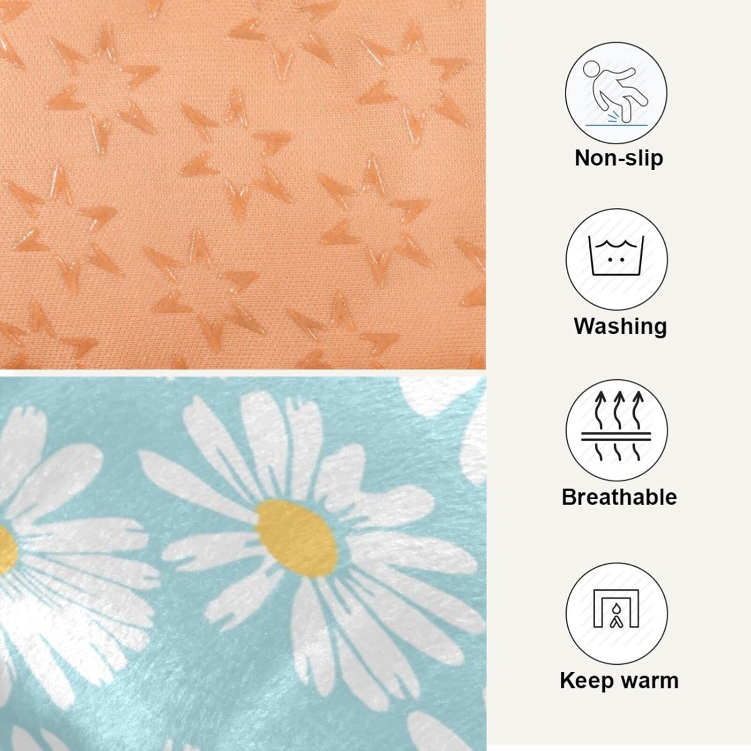 review Daisy Flower Dog Cat Bed Washable Crate Pet Bed Anti-Slip Comfortable Puppy Kennel Bed for Large Medium Small Dogs Cat, 18 x 24 Inch
