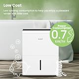 COMFEE' Deumidificatore 30L/giorno,Deumidificatore casa muffa adatto fino a 80㎡/180m³,Tanica da 3L,Ruote Piroettanti,Modalità Asciugatuta,Ridotta Rumorosità,MDDP-30DEN7 - 2